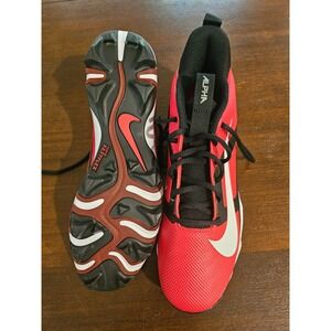 Nike Mens Red & White Alpha Menace 4 Shark Football Cleats Shoes Size 13 NEW
